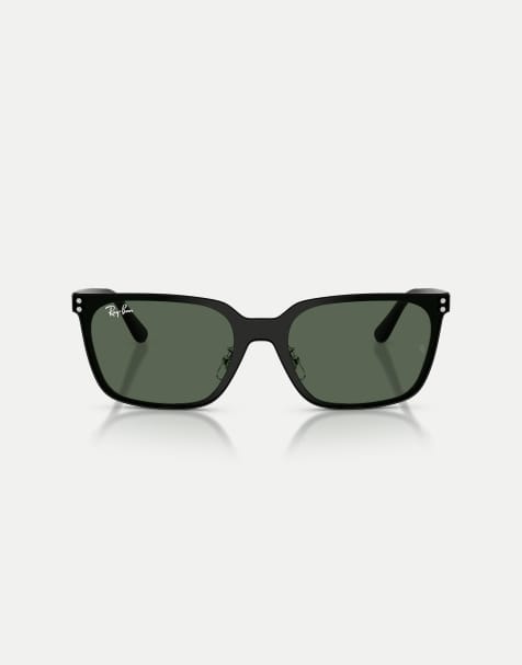 Ray-Ban – Rb3784 – Eckige Sonnenbrille in Silberoptik mit grünen Gläsern - view 1