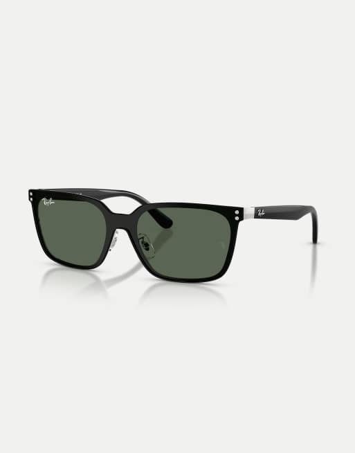 Ray-Ban – Rb3784 – Eckige Sonnenbrille in Silberoptik mit grünen Gläsern, 2 von 4