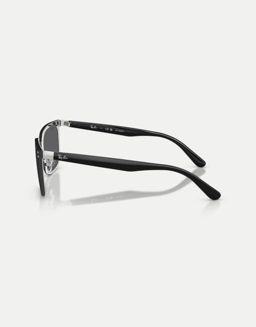 Ray-Ban - Rb3784d - Lunettes de soleil carrées à verres polarisés gris - Argenté, 4 de 4