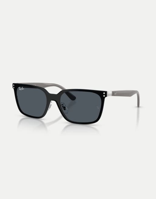 Ray-Ban - RB3784d - Occhiali da sole squadrati argentati con lenti grigie, 2 di 4