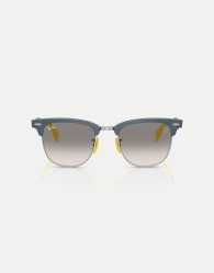 Ray-Ban Rb3807m scuderia ferrari collection square sunglasses with grey lens in brushed blue on silver