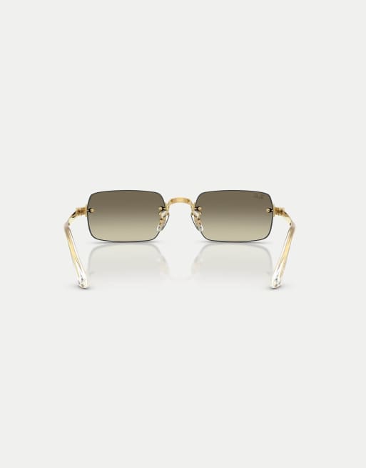 Ray-Ban - Rb3928 - Lunettes de soleil ovales à verres réfléchissants marron - Doré arista, 2 de 4