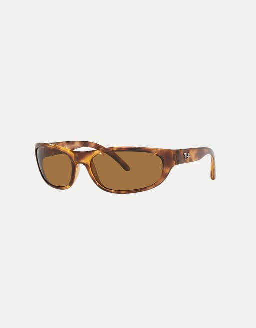 Ray-Ban - Rb4033 - Lunettes de soleil rectangulaires à verres polarisés marron - Havane, 3 de 3