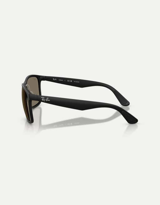 Ray-Ban - Rb4264 - Lunettes de soleil à verres carrés polarisés gris - Noir mat, 3 de 3