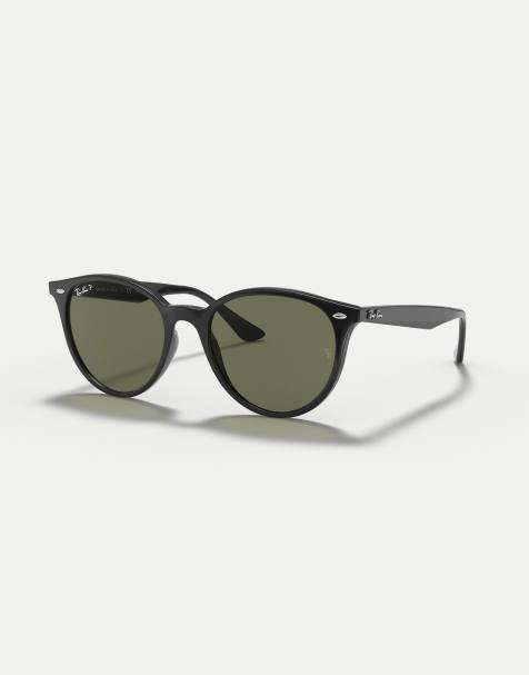 Ray-Ban rb4305 phantos polarised sunglasses in black with green lens in black