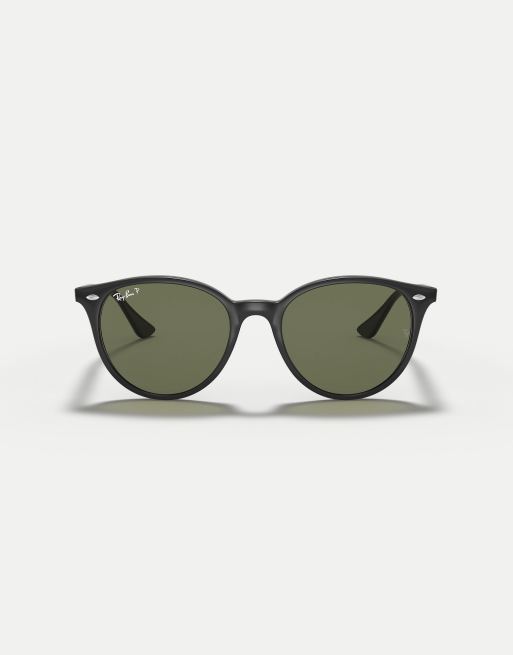 Ray-Ban – RB4305 – Phantos – Polarisierte Sonnenbrille in Schwarz mit Gläsern in Grün, 3 von 4