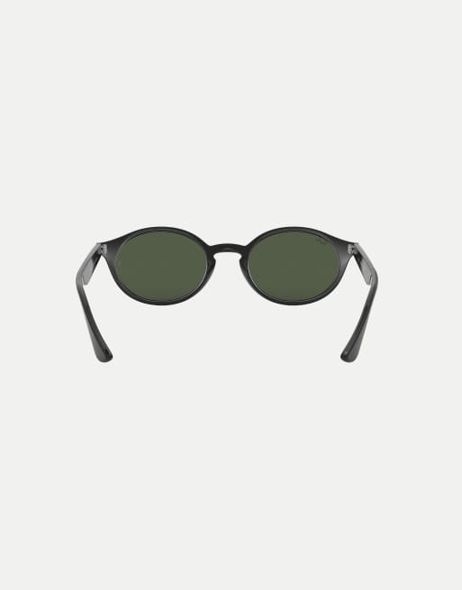 Ray-Ban Rb4315 oval sunglasses with green lens in black, 2 of 4