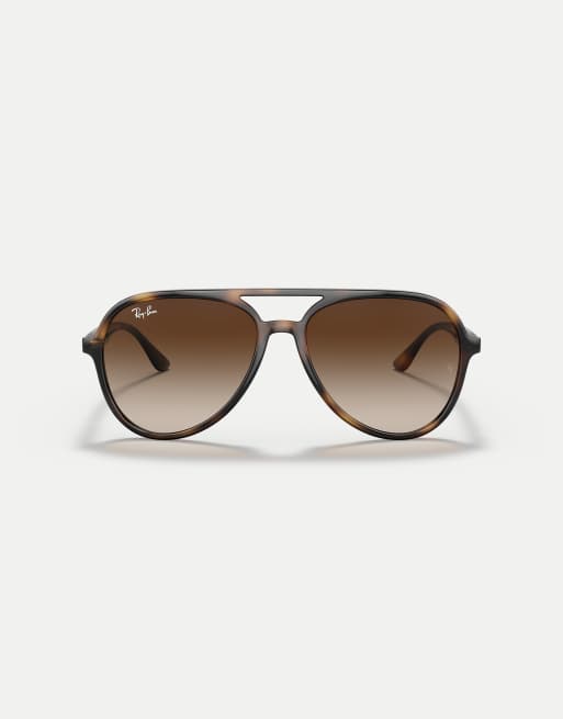 Ray-Ban - RB4376 - Gafas de sol marrón Habana estilo aviador con lentes marrones, 2 de 3