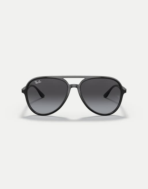 Ray-Ban - RB4376 - Gafas de sol negras cuadradas con lentes grises de estilo aviador, 3 de 3