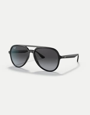 Ray-Ban Rb4376 pilot sunglasses with grey lens in black