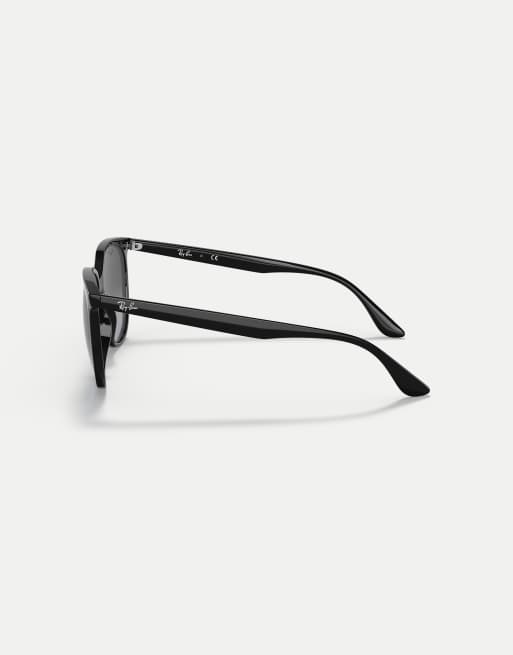 Ray-Ban - RB4378 - Occhiali da sole squadrati neri con lenti grigie, 3 di 3