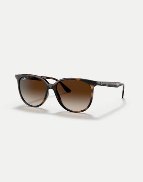 Ray-Ban Rb4378 square sunglasses with brown lens in havana - view 1