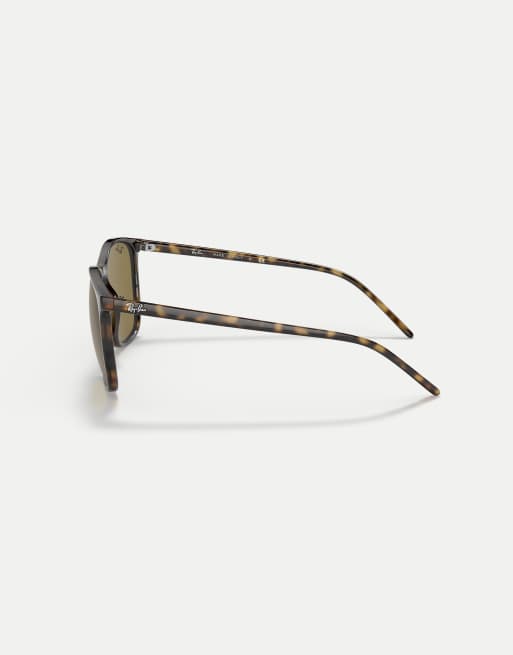 Ray-Ban Rb4387 square sunglasses with brown lens in light havana, 4 of 4