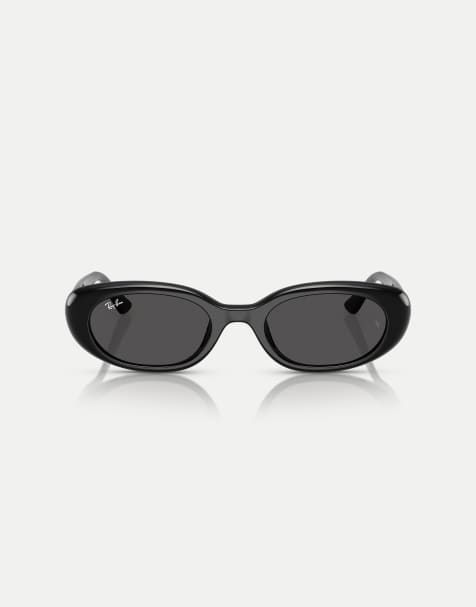 Ray-Ban - RB4441D - Lunettes de soleil rectangulaires à verres gris - Noir - view 1