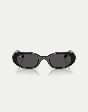 Ray-Ban Rb4441d rectangle sunglasses with grey lens in black