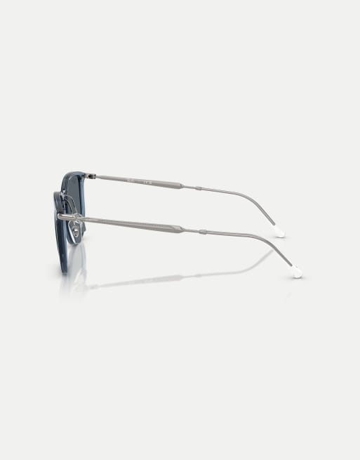 Ray-Ban - Rb4451 - Lunettes de soleil irrégulières à verres bleus - Bleu transparent, 4 de 4