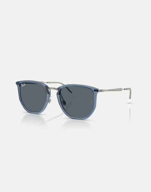 Ray-Ban – Rb4451 – Unregelmäßige Sonnenbrille in transparentem Blau mit blauen Gläsern, 2 von 3