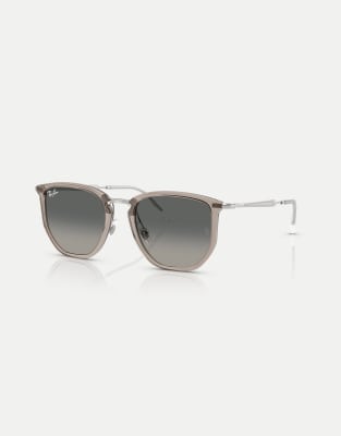 Ray-Ban – Rb4451 – Unregelmäßige Sonnenbrille in transparentem Grau mit grauen Gläsern - view 1