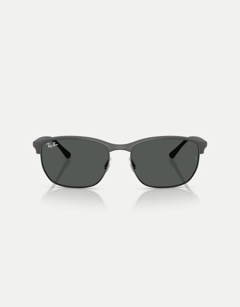 Ray-Ban Rb4469 liteforce square sunglasses with grey lens in sand grey - view 1