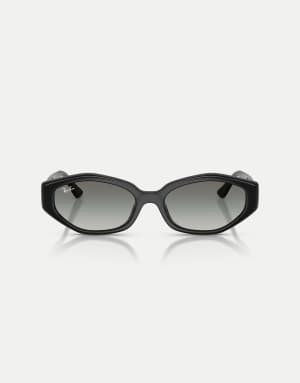 Ray-Ban Rb4473d irregular sunglasses with grey lens in black