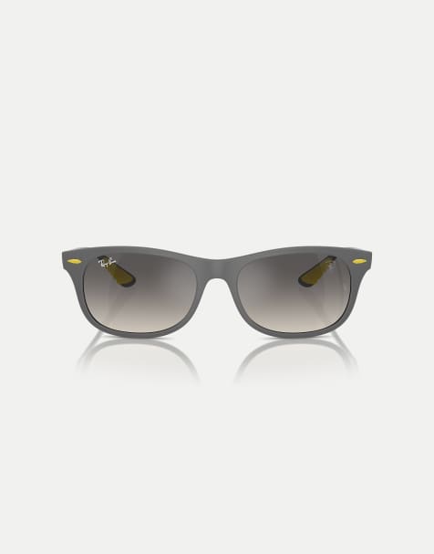 Ray-Ban Rb4607m scuderia ferrari collection occhiali da sole squadrati con lenti grigie in grigio - view 1