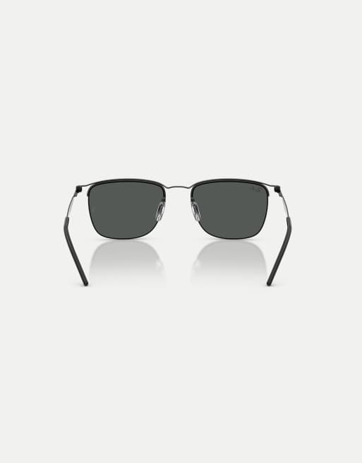 Ray-Ban Rb8550 gafas de sol cuadradas con lente gris en negro, 2 de 4
