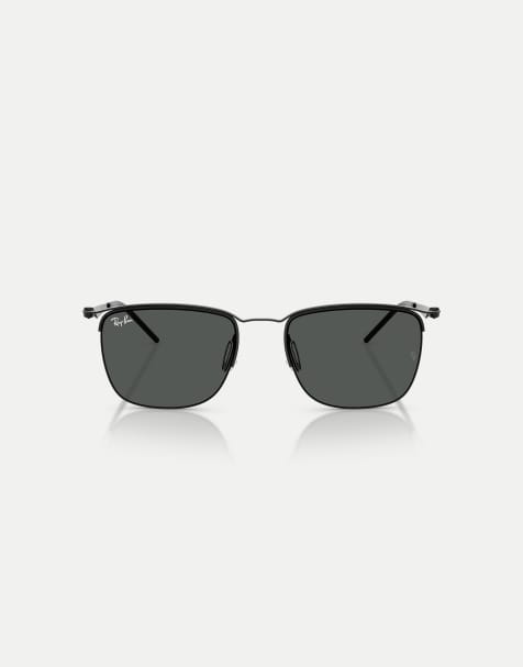 Ray-Ban Rb8550 square sunglasses with grey lens in black - view 1