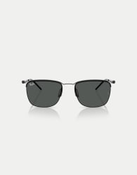 Ray-Ban Rb8550 square sunglasses with grey lens in black