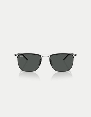 Ray-Ban Rb8550 square sunglasses with grey lens in black