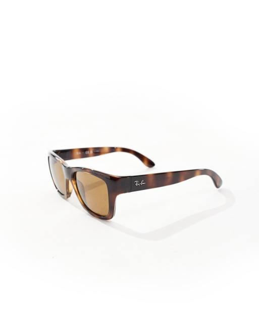 Ray-Ban - Rechthoekige zonnebril in tortoise , 2 van 4