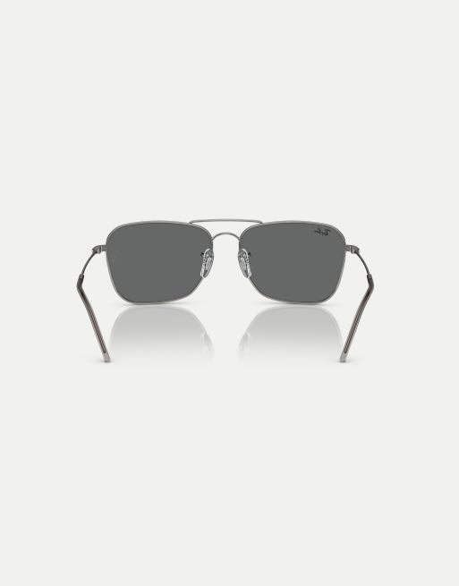 Ray Ban Reverse Occhiali da sole grigio canna di fucile con lenti grigie ASOS
