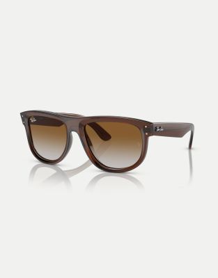 Thumbnail - Ray-Ban - Reverse - Sonnenbrille in transparentem Braun mit braunen Gläsern