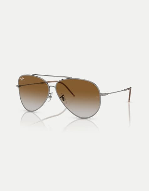 Ray-Ban Reverse sunglasses with brown lens in gunmetal - view 1