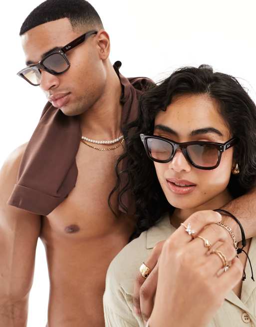 Ray-Ban Reverse wayfarer sunglasses in brown ASOS