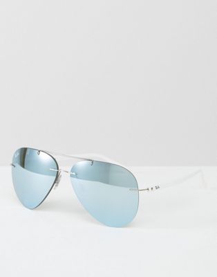 rimless aviator sunglasses ray ban