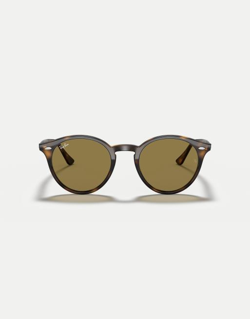 Ray-Ban - Ronde uniseks zonnebril in bruin 0RB2180, 3 van 4