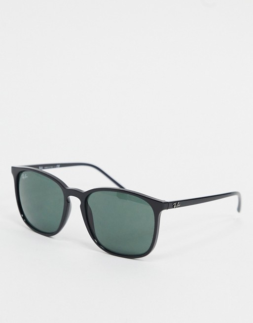Ray-ban round sunglasses in black ORB4387