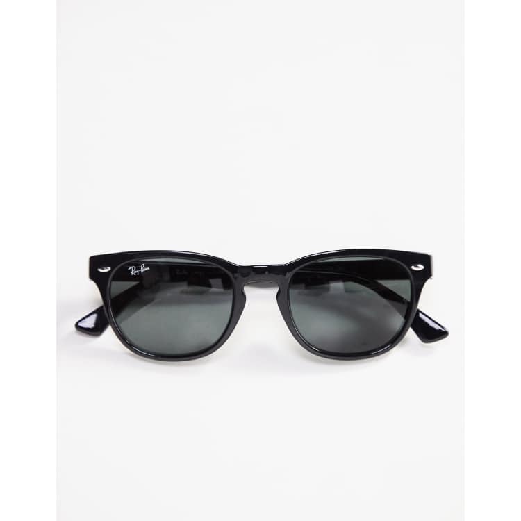 Ray Ban round sunglasses in black ASOS