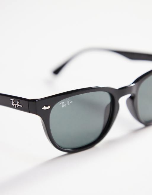 Ray-Ban round sunglasses in black, 3 of 4