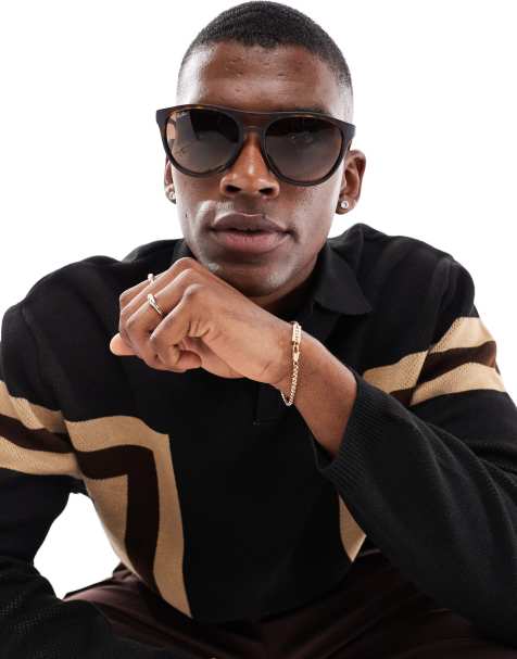 Ray-Ban round sunglasses in brown tortoiseshell - view 1