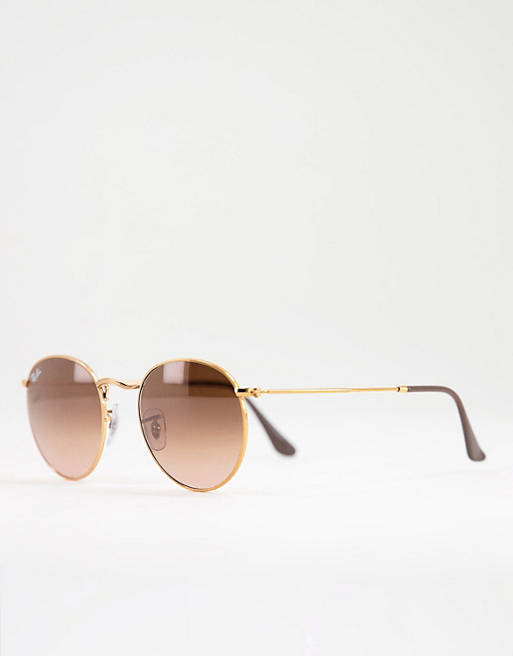 Accessories Sunglasses Round Sunglasses Round Sunglasses brown-gold-colored casual look 