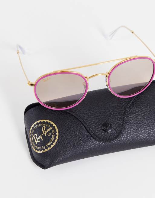 Pink circle hot sale ray bans