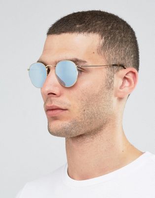ray ban round flash sunglasses