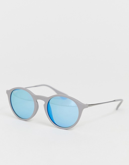Ray-Ban round sunglasses with holographic blue lens