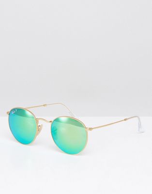 Ray-Ban Round Sunglasses with Polarised Lens 0RB3447