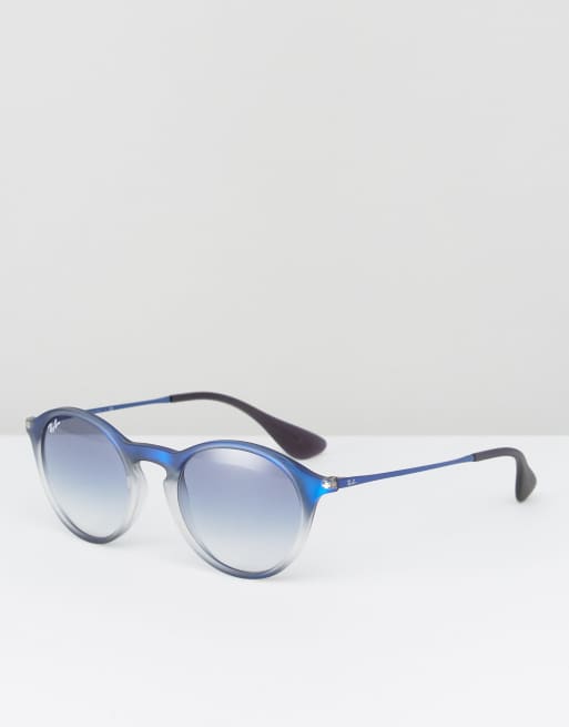 Ray Ban Rund Sonnenbrille In Blau Asos