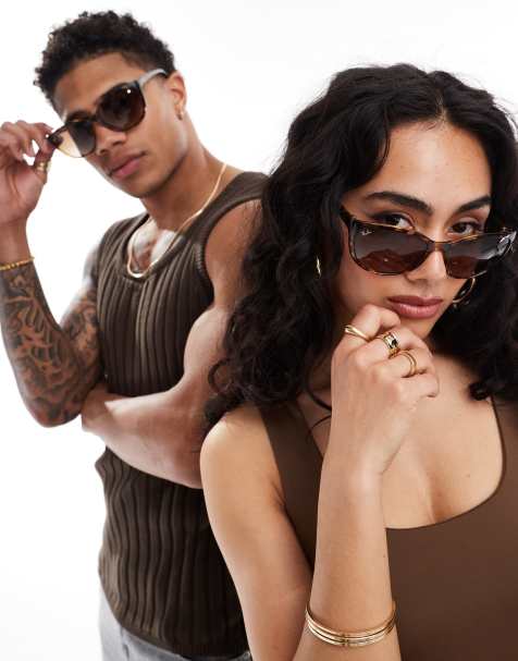 Ray-Ban – Runde Oversize-Sonnenbrille in Schildpatt-Optik - view 1