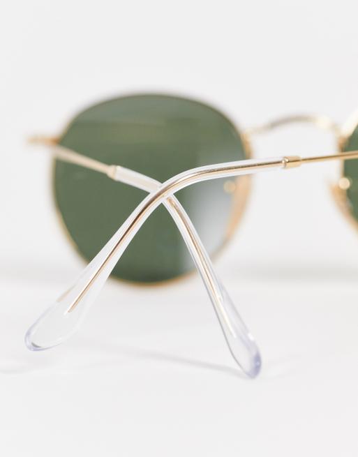 Ray-Ban – Runde Sonnenbrille in Gold, 4 von 4