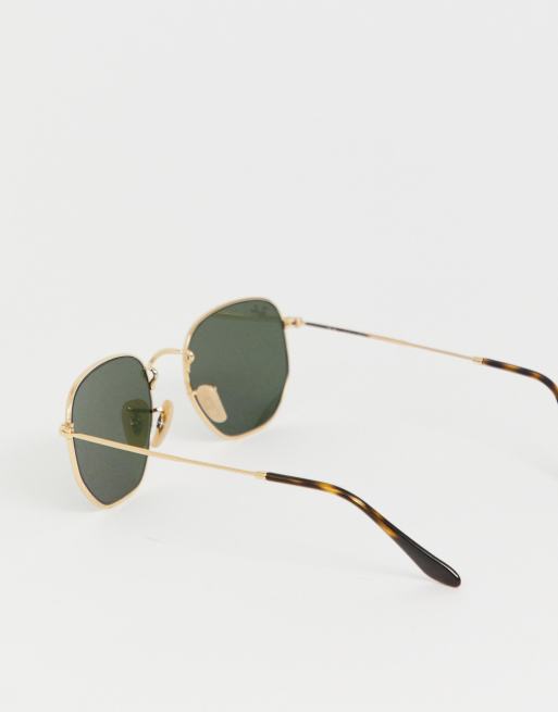 Ray-Ban – Sechseckige Sonnenbrille in goldfarben 0RB3548 , 4 von 4