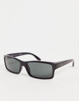 Ray-Ban slim square sunglasses in black